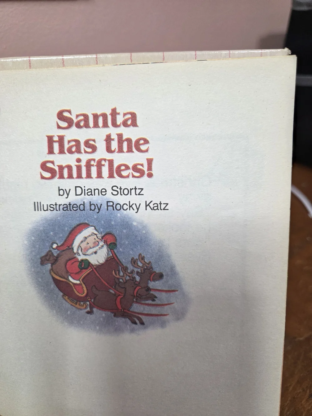 Santa Has the Sniffles! Kids Learning Book - Red & Green